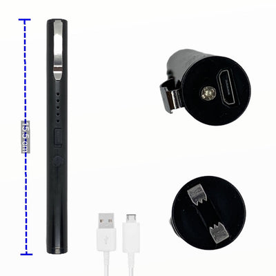 Pluma taser ultraportátil con clip, indicador LED y carga USB