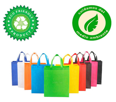 Bolsa ecológica de tela friselina reutilizable de 34.5x40x12 cm