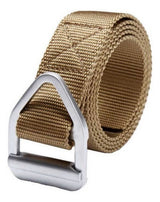 Cinturón táctico militar negro con hebilla triangular — imagen 1 de 6