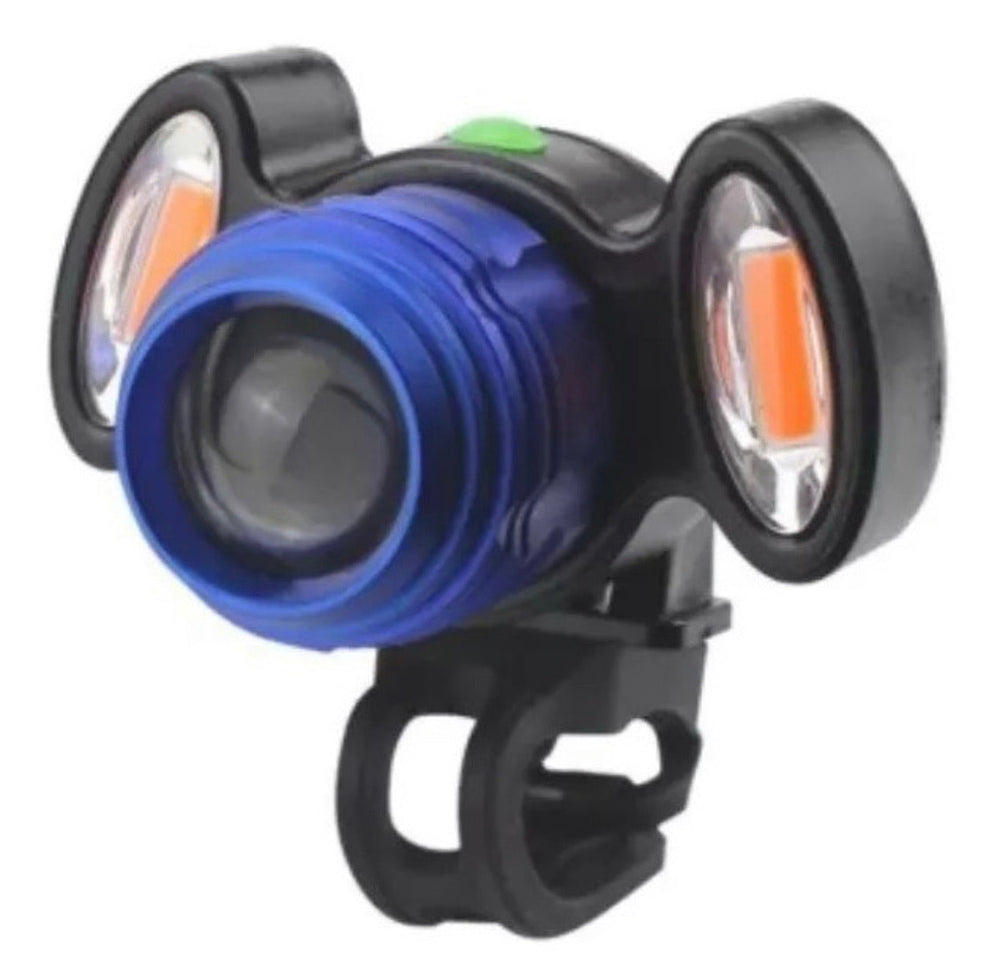 Lámpara LED de 3000 lúmenes para cabeza y bicicleta con carga USB