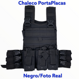 Chaleco porta placas con sistema MOLLE, panel de contactel y varios colores — imagen 1 de 10