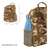 Mochila pechera táctica con puerto USB en color caqui de 6 litros — imagen 5 de 8