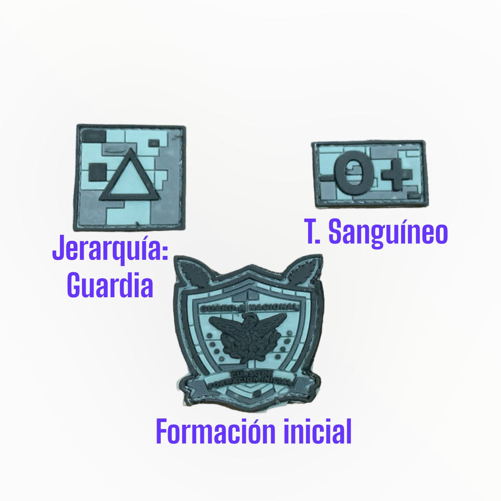 Parche táctico de velcro con diseño alusivo a la Guardia Nacional