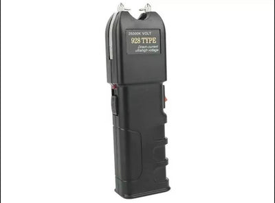 Paralizador taser de tamaño mediano con lámpara LED y funda incluida