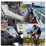 Mangas deportivas anti UV color negro para ciclismo — imagen 4 de 9