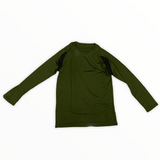 Playera de licra manga larga color verde militar — imagen 4 de 6