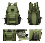 Mochila escolar de 40 litros impermeable en negro, caqui o verde militar — imagen 6 de 10