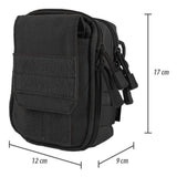 Mariconera con correa ajustable y sistema molle en negro — imagen 5 de 10