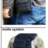 Maletín táctico compacto con sistema molle en color caqui — imagen 1 de 3