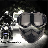 Máscara desmontable con gogles para motocross y ciclismo — imagen 1 de 2