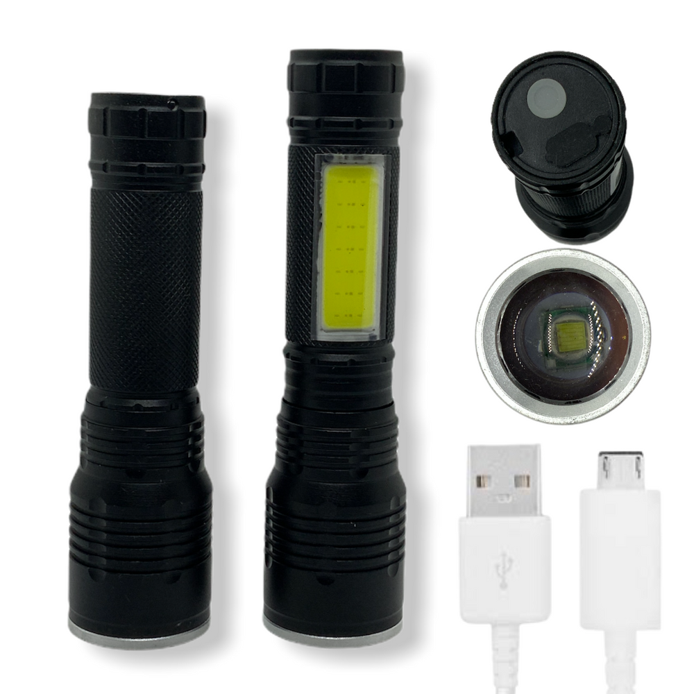 Lámpara LED COB frontal y lateral de 12.5 cm con zoom