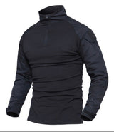 Camisa táctica militar color caqui con abertura para coderas — imagen 5 de 10