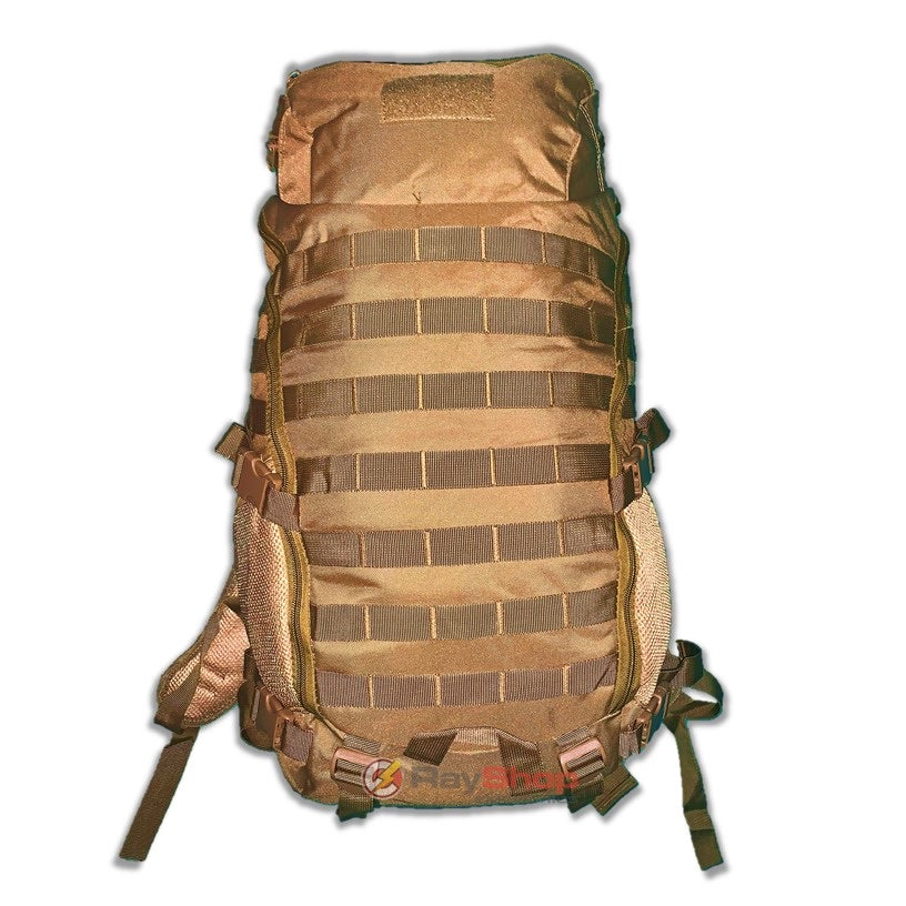 Mochila de camping de 50 litros impermeable en verde militar, caqui o negro