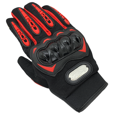 Guantes para motociclista con protección antiderrapante en verde