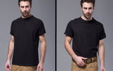 Playera tipo militar verde camuflaje de algodón y poliéster — imagen 4 de 7