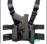 Holster piernera rígida tipo Serpa con porta cargador y linterna — imagen 5 de 10