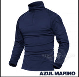 Camisa táctica militar color caqui con abertura para coderas — imagen 6 de 10