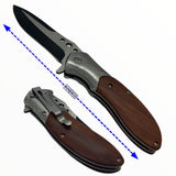 Cuchillo de 22 cm con mango de madera y detalles en cromo — imagen 1 de 2
