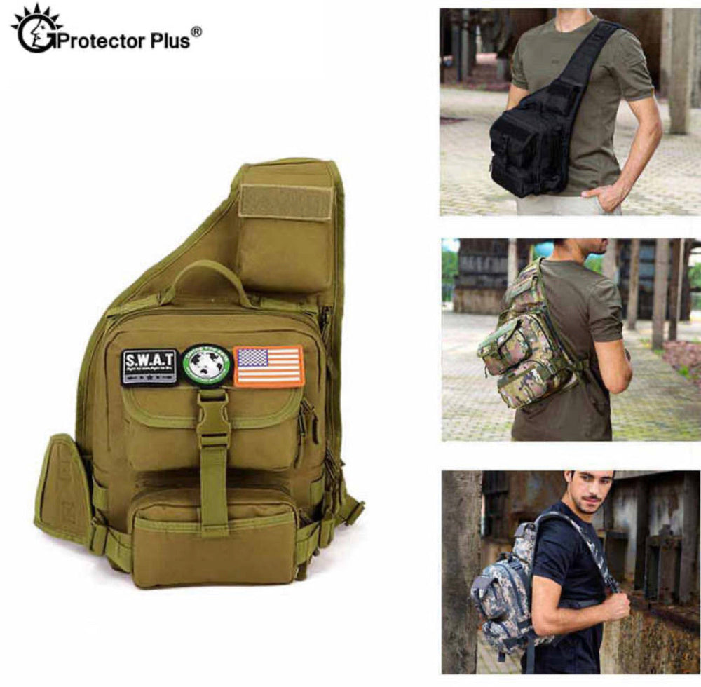 Pechera mochila amplia de 10 litros en color verde militar
