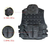 Chaleco plate carrier táctico negro para airsoft con sistema MOLLE — imagen 3 de 5