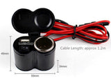 Cargador USB para motocicleta con salida doble y soporte fijo — imagen 5 de 5