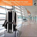 Mochila antirrobo impermeable con puerto USB en azul, negro o gris — imagen 2 de 9