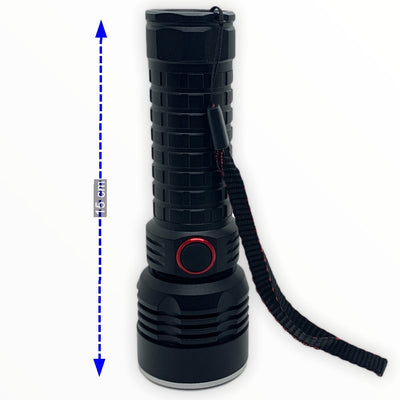 Lámpara LED T6 con zoom, batería recargable 26650 y carga por USB