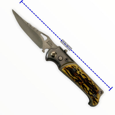 Navaja pequeña con mango tipo madera, ultra portátil