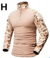 Camisa táctica militar color caqui con abertura para coderas — imagen 3 de 10