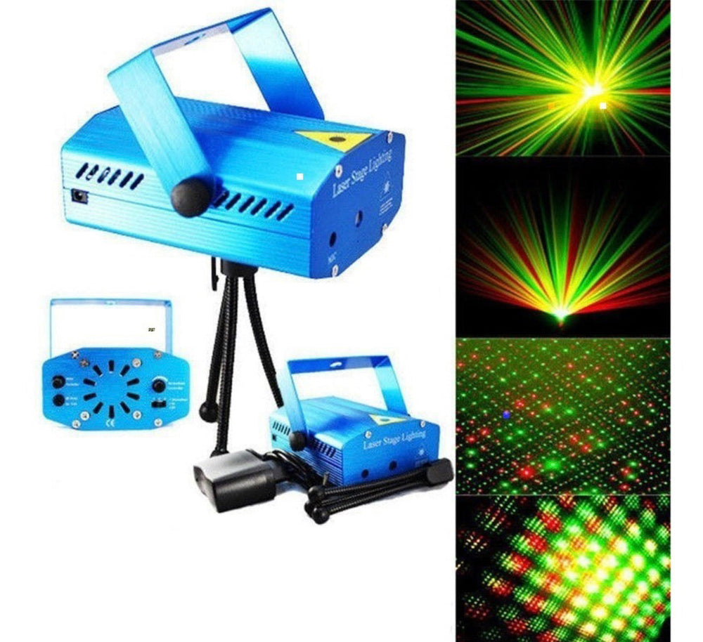Mini proyector láser rojo y verde con patrón de puntos