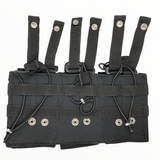 Set de 3 porta cargadores FX con sistema molle en negro o verde — imagen 3 de 4