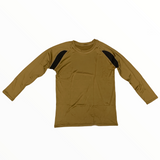 Playera de licra manga larga color verde militar — imagen 2 de 6