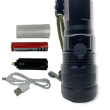 Lámpara táctica LED T9 de 10000 lúmenes con zoom manual — imagen 4 de 5