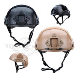 Casco táctico LJK oreja recortada con rieles, para gotcha y paintball — imagen 3 de 3