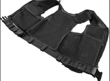Chaleco porta placa gotcha en oxford 600D impermeable, negro y verde militar — imagen 2 de 5