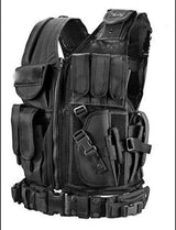 Chaleco porta placa gotcha en oxford 600D impermeable, negro y verde militar — imagen 5 de 5