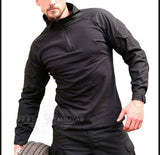 Camisa táctica militar color caqui con abertura para coderas — imagen 7 de 10