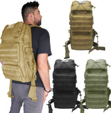 Mochila impermeable de 40 litros en caqui, negro o verde militar — imagen 1 de 6
