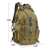Mochila escolar multifuncional de 45 litros en negra, caqui o verde — imagen 2 de 7