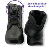 Botas tácticas negras con sistema de cierre rápido tipo dial — imagen 2 de 3