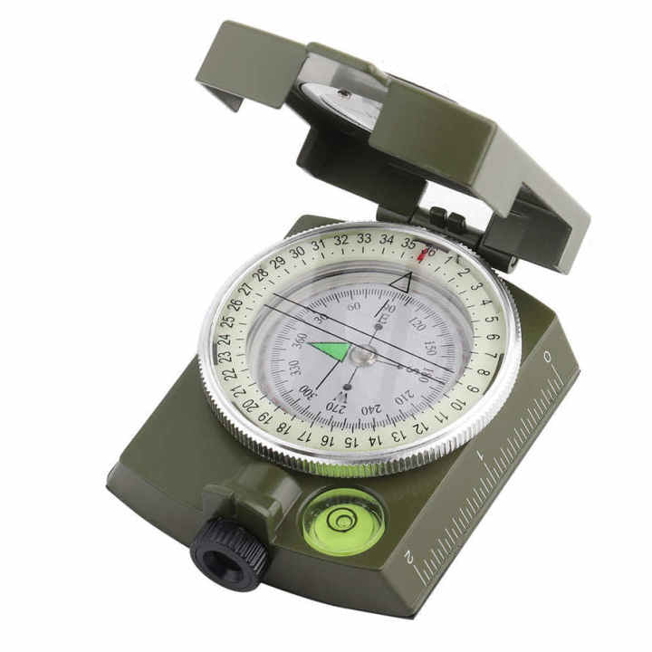 Brújula militar profesional geológica con telescopio y funda