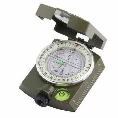 Brújula militar profesional geológica con telescopio y funda