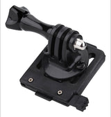 Base para cámara de casco táctico con rotación de 90 grados, color negro — imagen 5 de 10