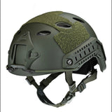 Casco táctico LJK oreja recortada con rieles, para gotcha y paintball — imagen 2 de 3
