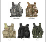Chaleco porta placa gotcha en oxford 600D impermeable, negro y verde militar — imagen 4 de 5