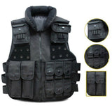 Chaleco plate carrier táctico negro para airsoft con sistema MOLLE — imagen 1 de 5