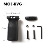 Empuñadura frontal táctica negra de nylon tipo RVG-MOE — imagen 5 de 8