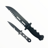 Cuchillo largo 2 en 1 con puñal secundario y funda incluida — imagen 4 de 8