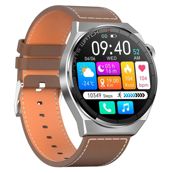 Smart Watch Reloj Inteligente Kt62 Piel Fralugio Elegante Hd Fralugio