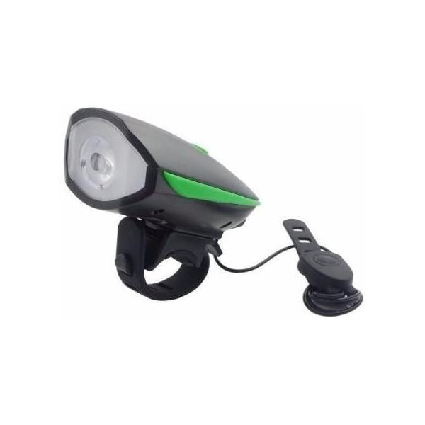 Lámpara para bicicleta con luz frontal y claxon integrado de 120 decibeles